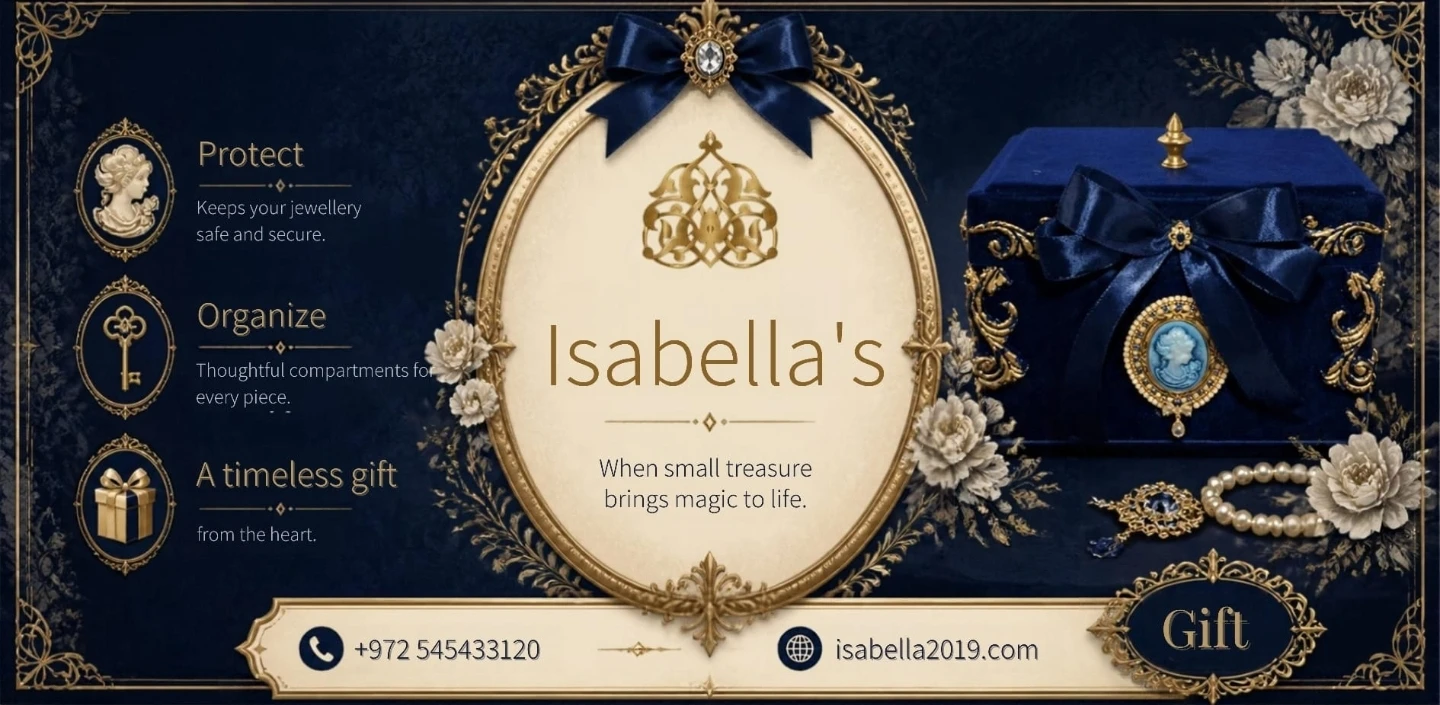 Isabella's – קופסאות תכשיטים קטיפה, מתנה מהלב
