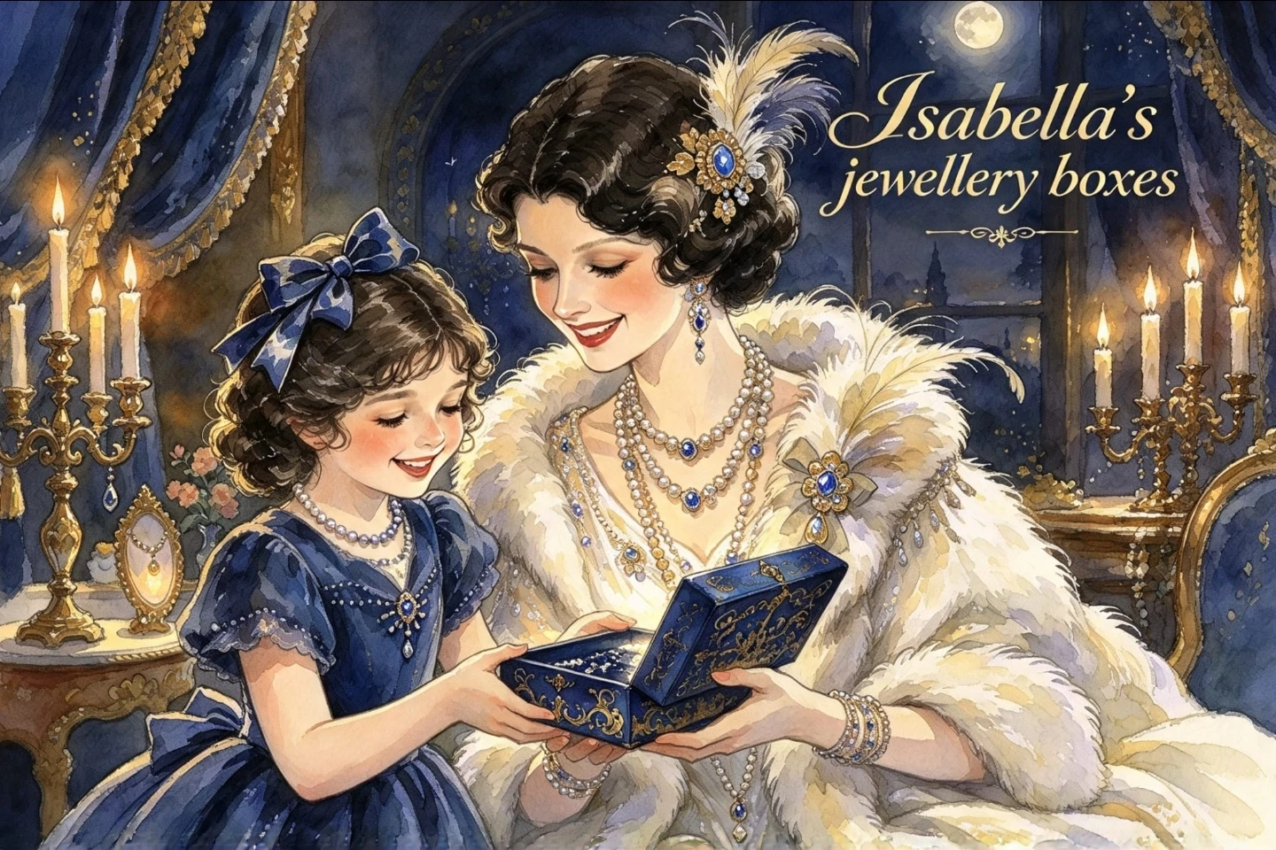 Isabella's jewellery boxes – אמא ובת פותחות קופסת תכשיטים